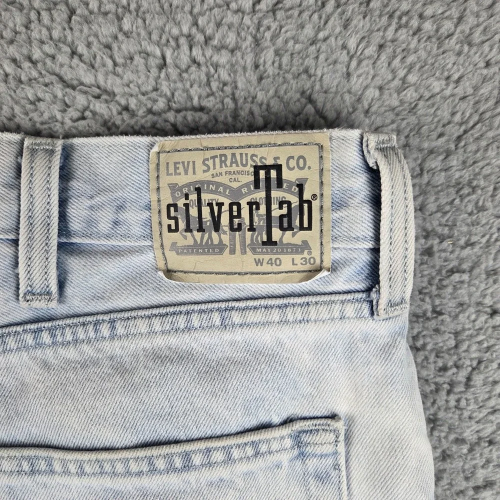 Levis SilverTab Mens 40x30 (40x29) Distressed Relaxed Baggy Fit Jeans‎ USA